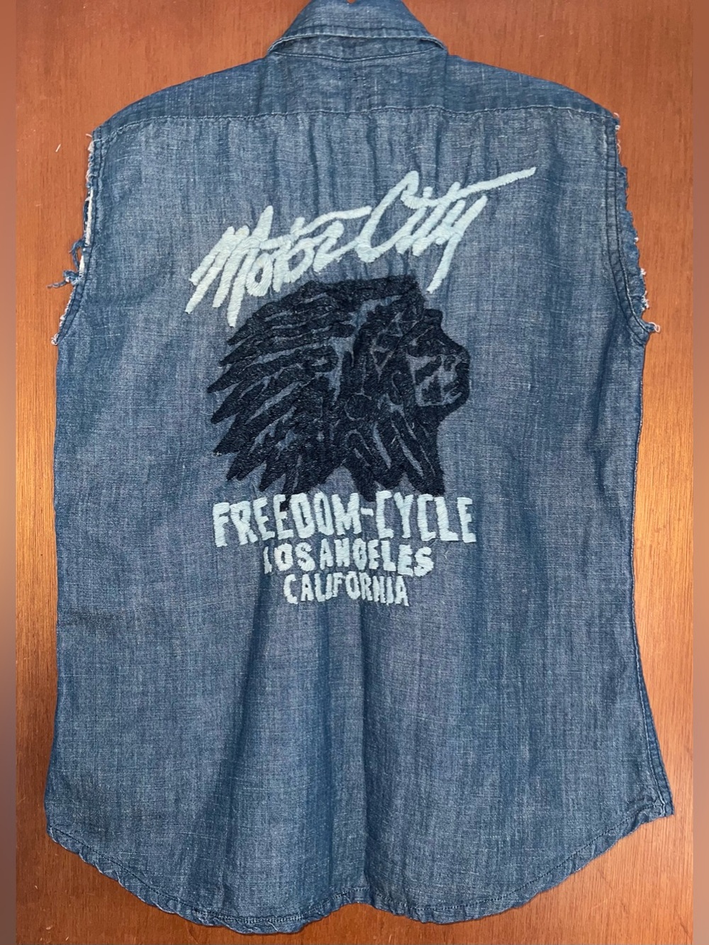 The Great China Wall Motor City Freedom Cycle Denim Shirt ASO Jessica Simpson - Picture 7 of 16